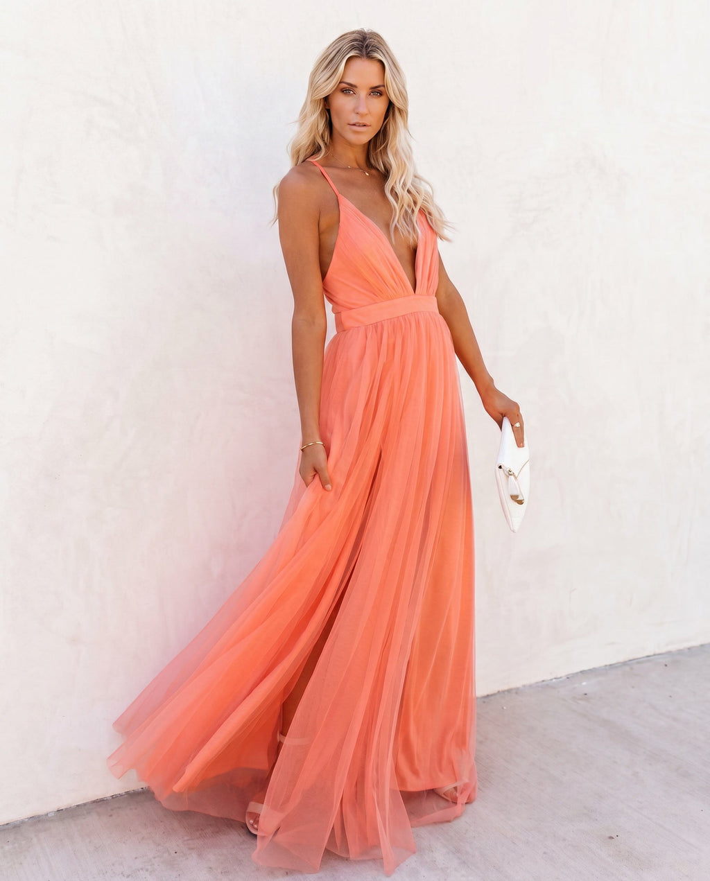 Coral Fade Dress