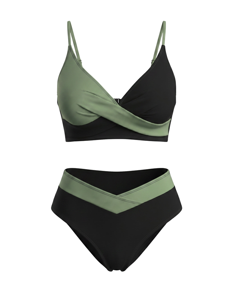 Solid Color Bikini Set