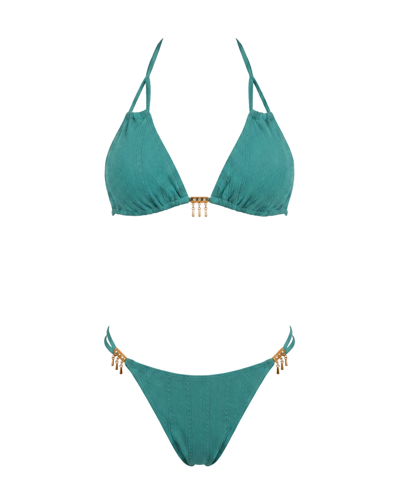 Colorblock Bikini Set
