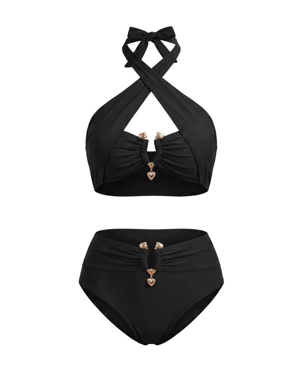 Gold Shell Halter Bikini