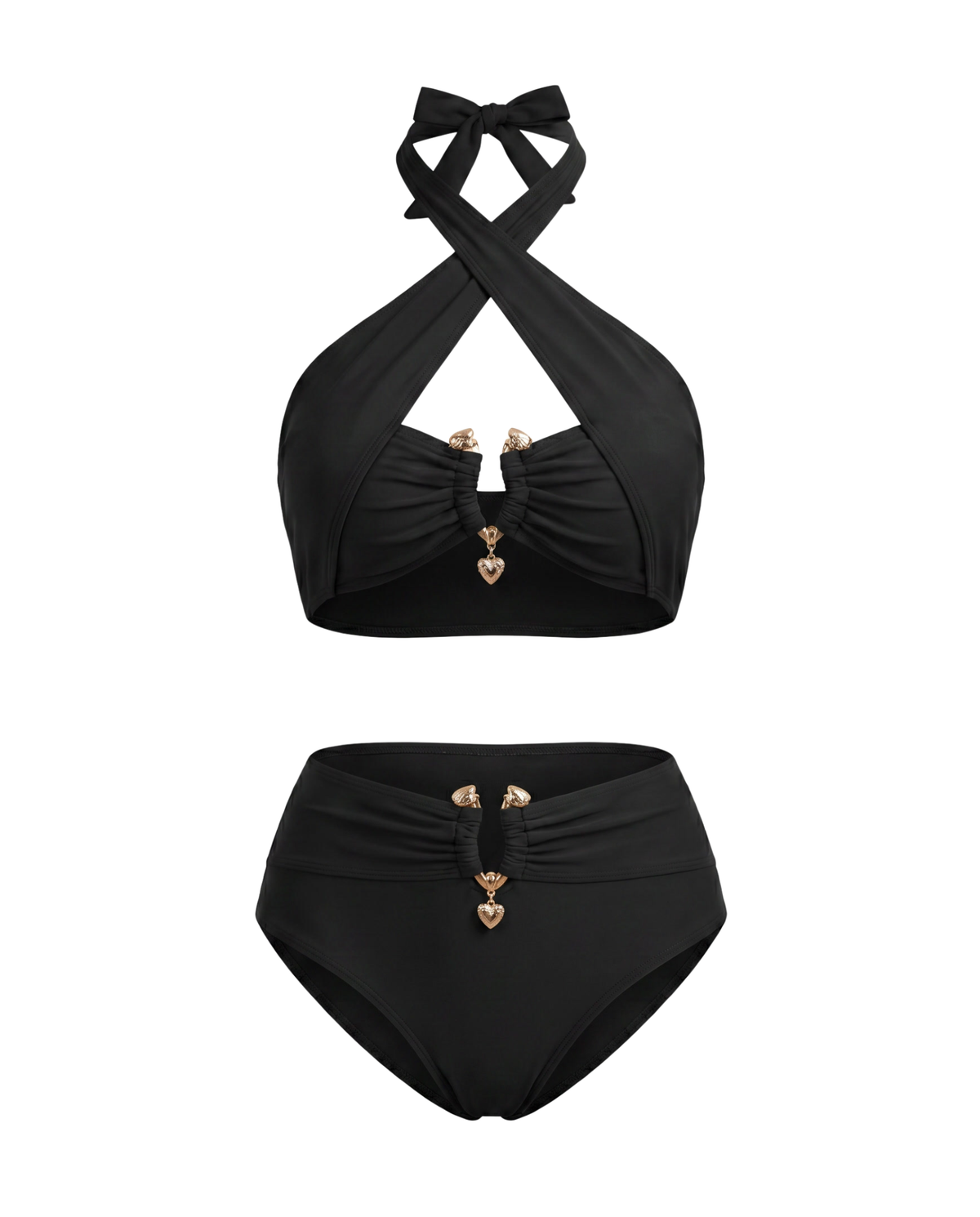Gold Shell Halter Bikini