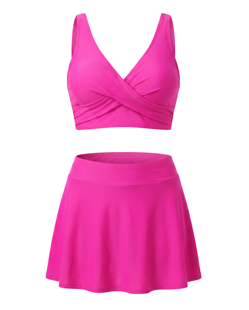 Striped Block Bikini Set