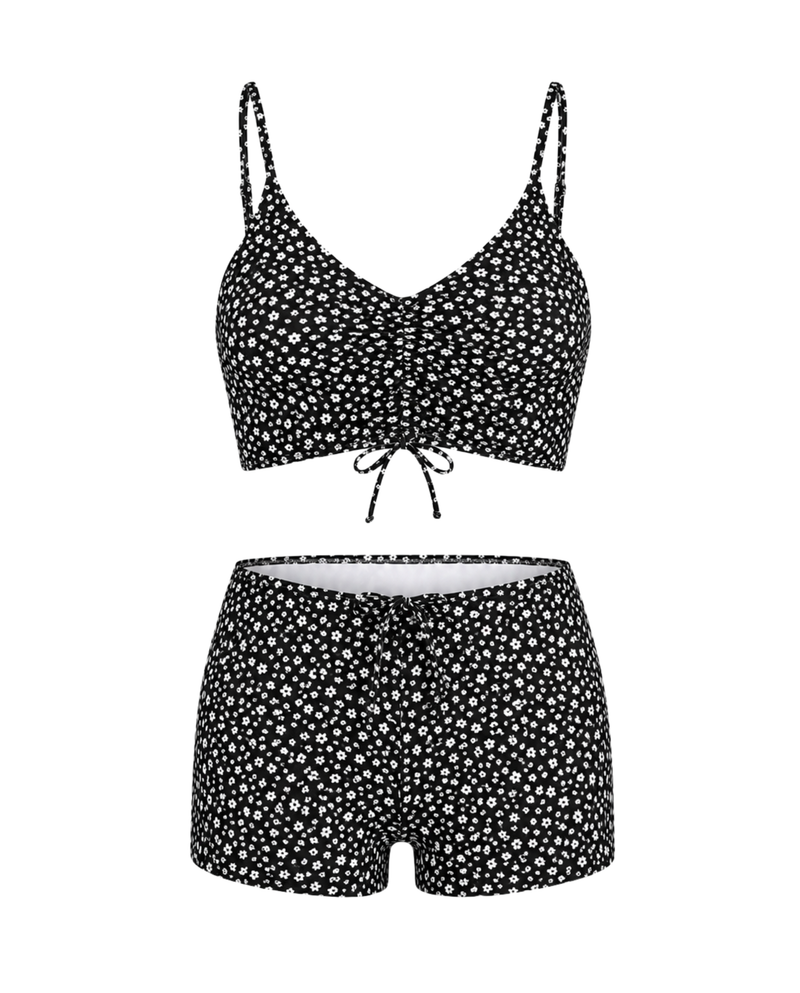 Print Flat Strap Bikini