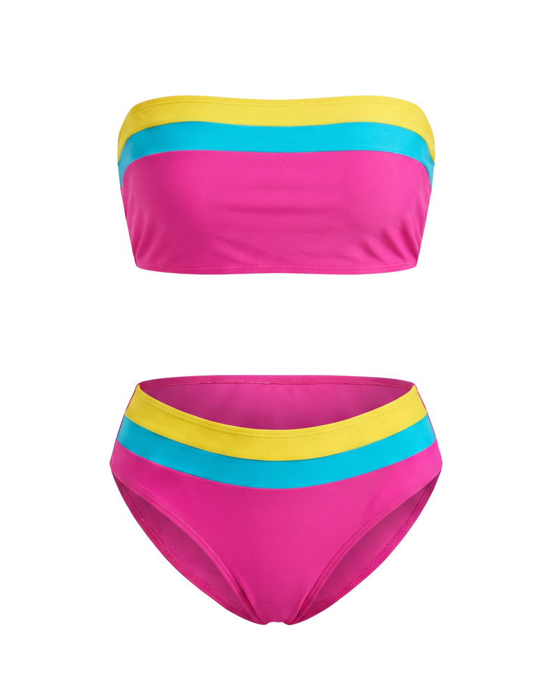 Colorblock Contrast Bikini