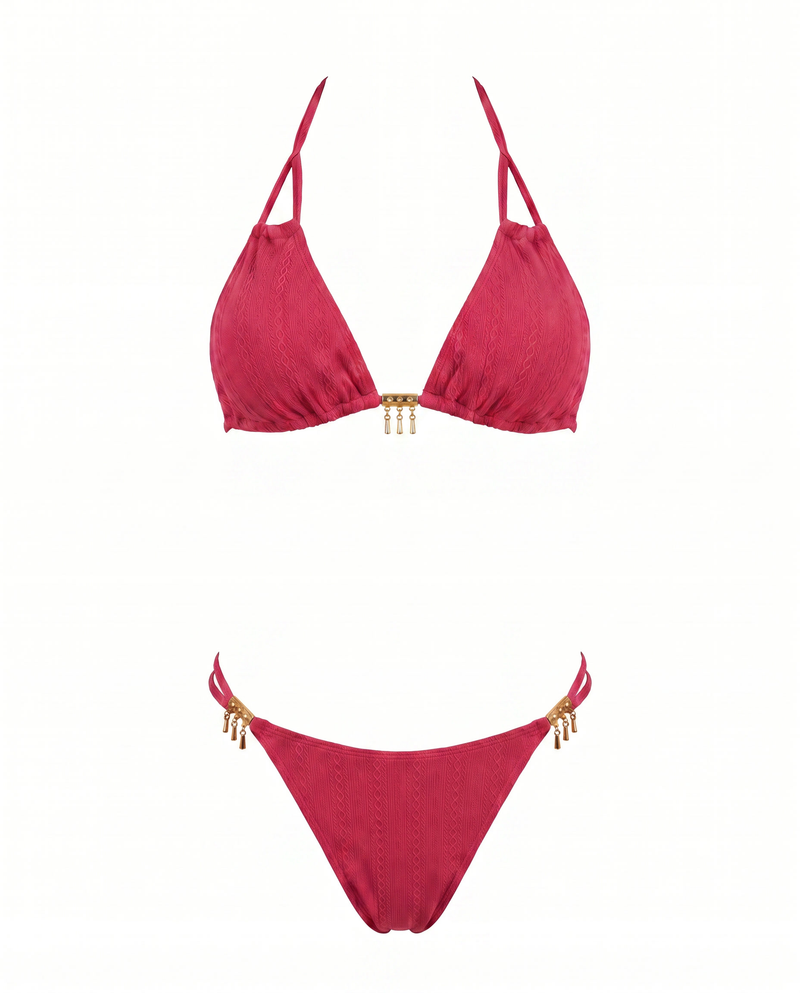 Colorblock Bikini Set