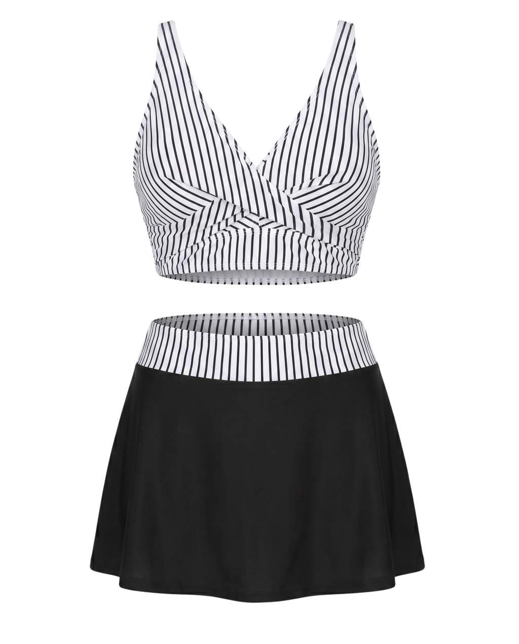 Striped Block Bikini Set