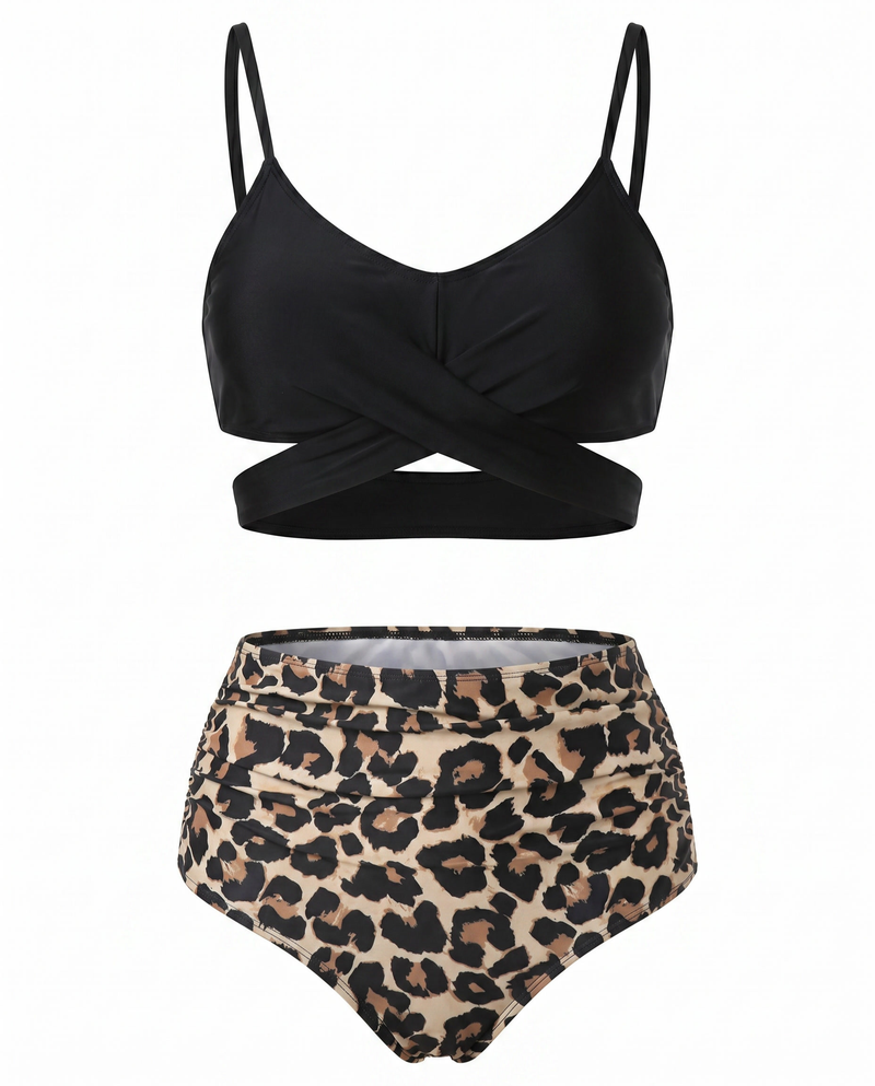 Print High Waist Bikini