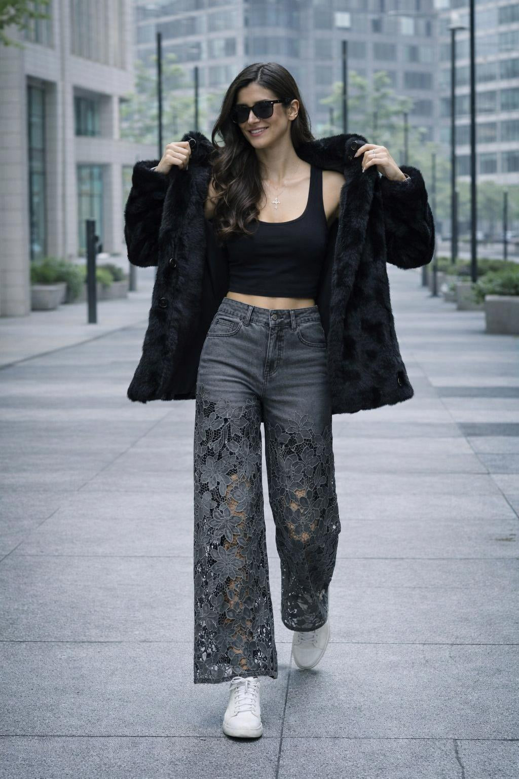 Lace Break Denim