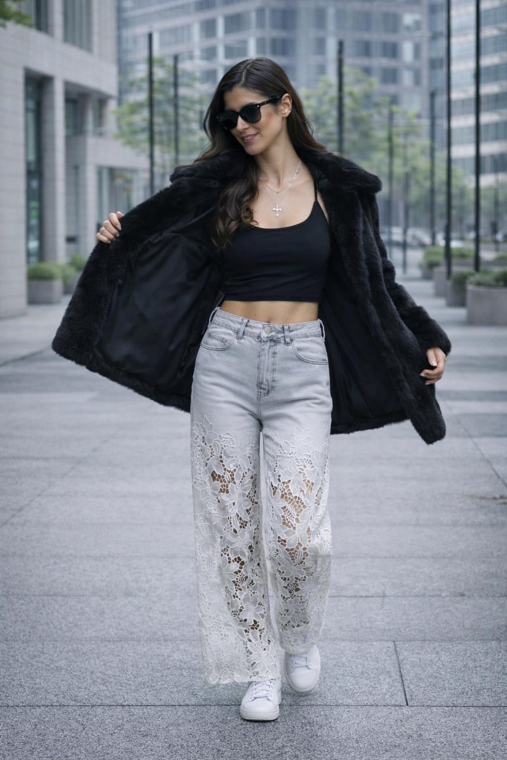 Lace Break Denim