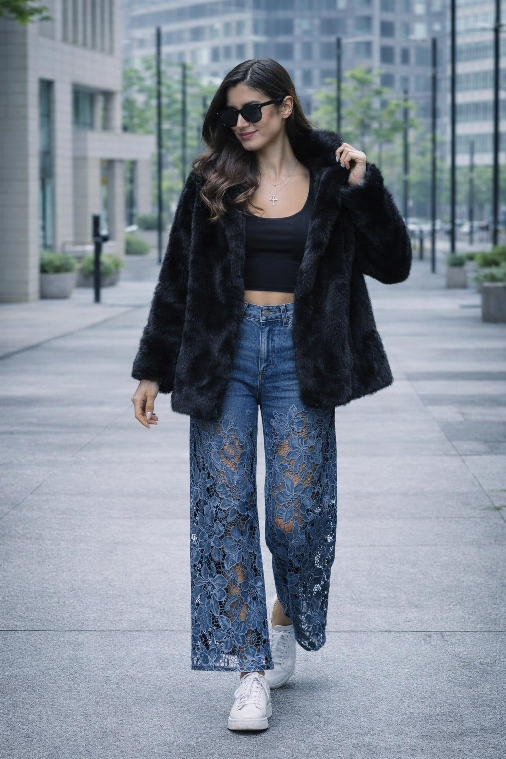 Lace Break Denim